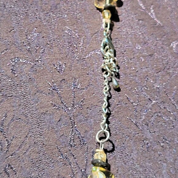 Handmade Multicolor Gemstone Bead Necklace W/ Citrine Lapis Lazuli & Green Jaspe - Picture 4 of 8